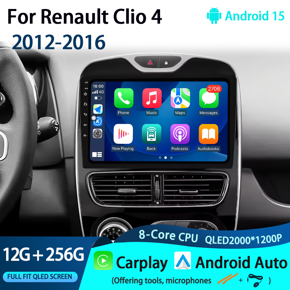Car Radio Gps Navigation 10 Inch - Untuk Renault Clio 4 2012-2016 Carplay