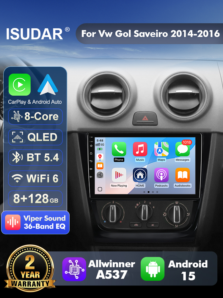 Android Head Unit 6Gb 128Gb - ISUDAR T57 Radio Android 15 untuk
