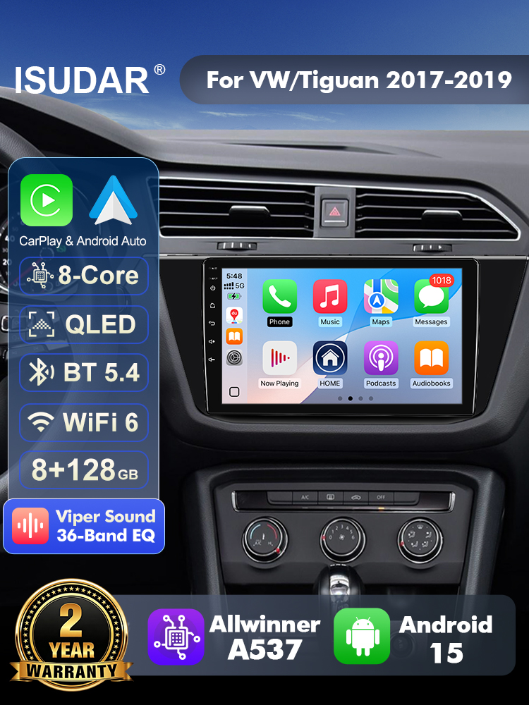 Android Head Unit 6Gb 128Gb - ISUDAR T57 Radio Android 15 untuk