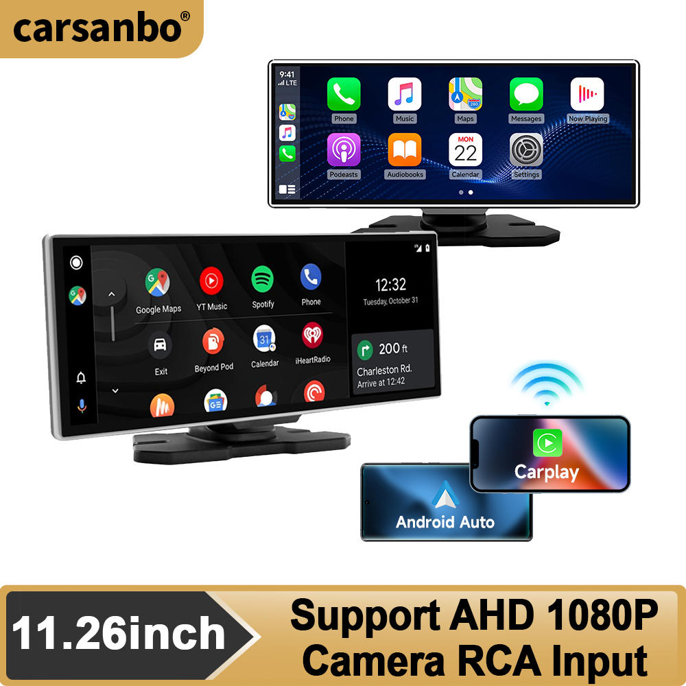 Car Multimedia Player Carplay Android Auto - Carsanbo Layar Sentuh Mobil 11.26 Inci