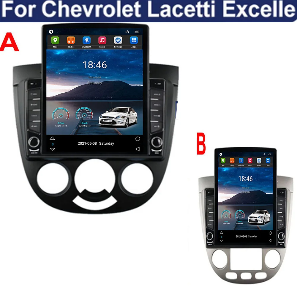 Tesla Style Screen Car Radio - Radio mobil Android 14.0 dengan GPS,
