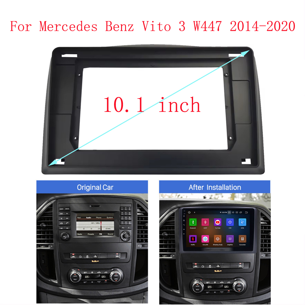 Car Stereo Canbus Decoder - Radio mobil Fascias bingkai untuk Mercedes