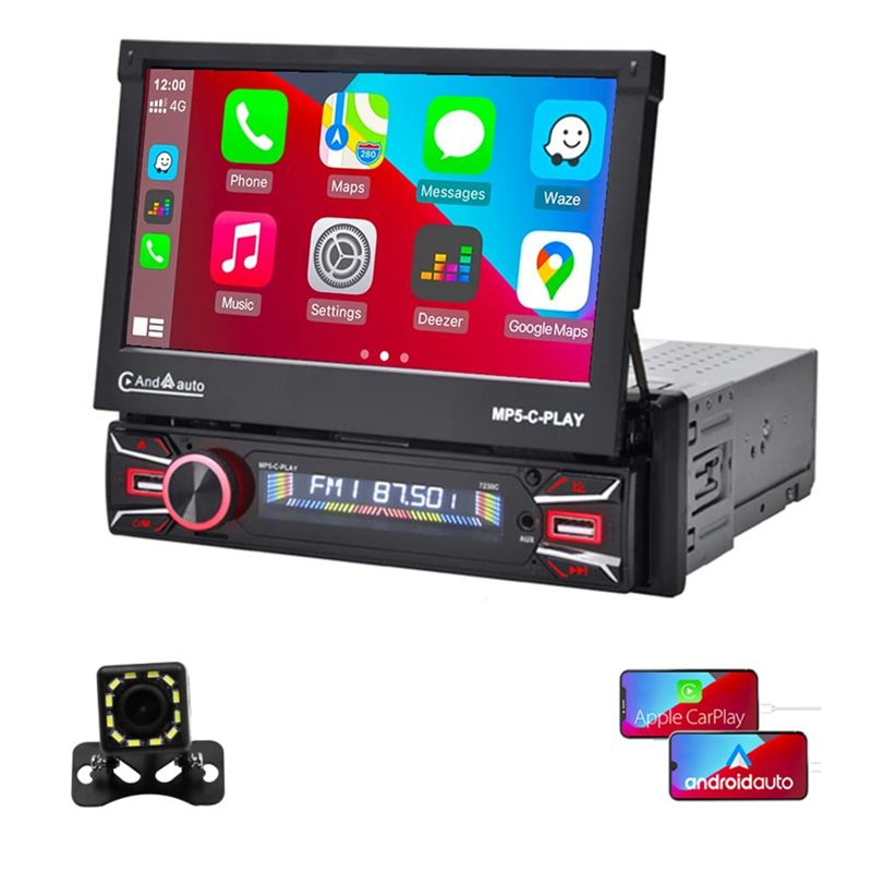 Car Radio 1 Din Flip Out Screen - Reliable-1Set Radio Mobil Layar Sentuh Elektrik
