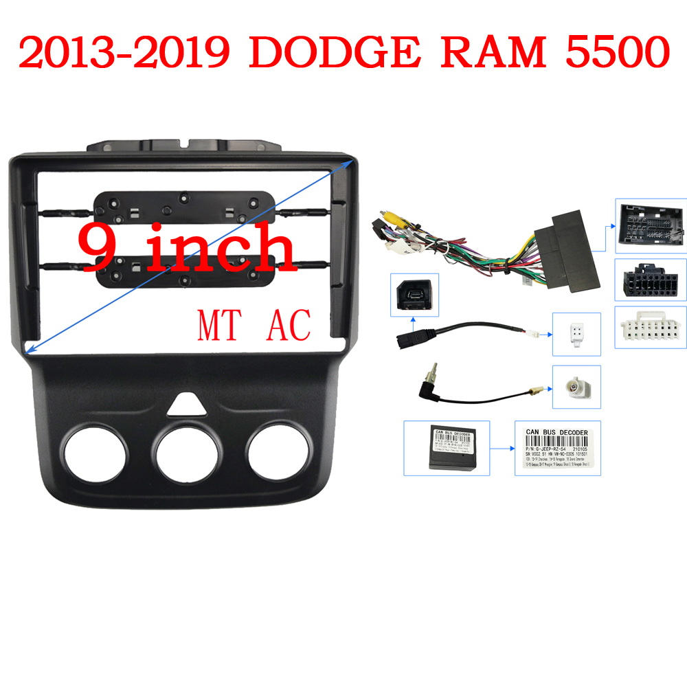 Car Stereo Canbus Decoder - Radio mobil bingkai Fascia untuk Dodge