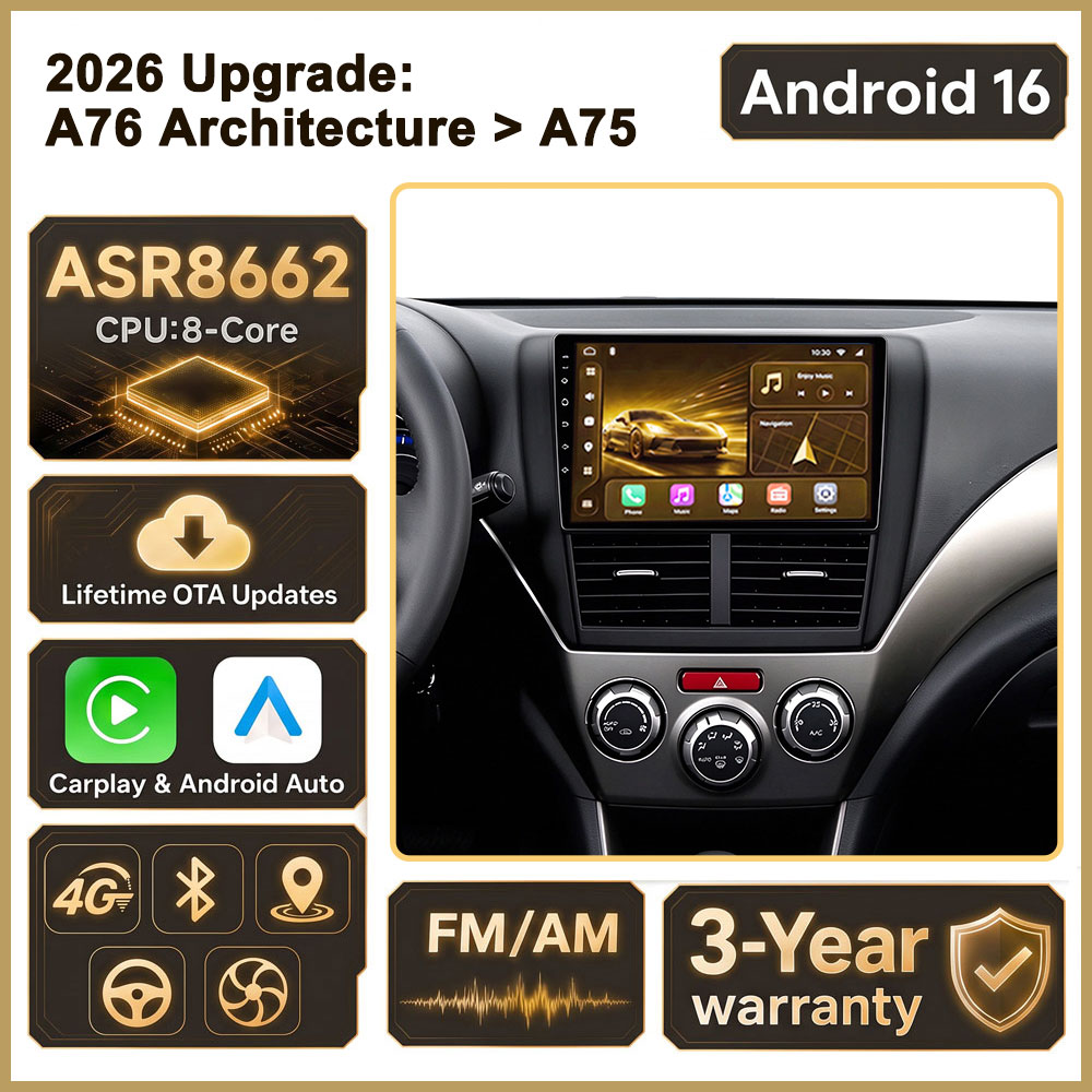 Car Radio Gps Navigation 10 Inch - Cortex-A76 Octa-Core Android 16 untuk Subaru
