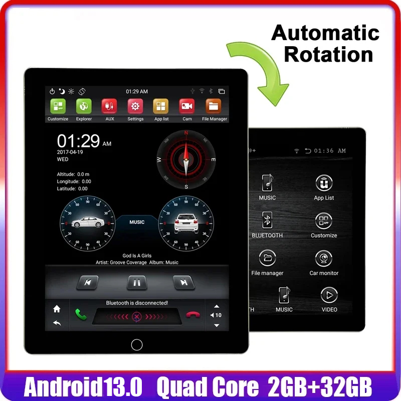 Tesla Style Screen Car Radio - Untuk Tesla Style Automatic Rotation Screen