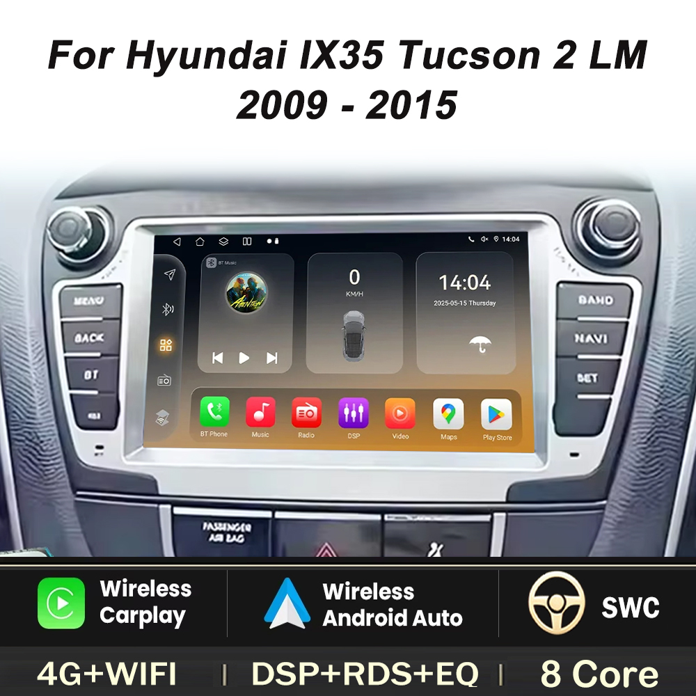 Car Dvd Player Bluetooth Steering Wheel - Radio Mobil Android untuk Hyundai IX35
