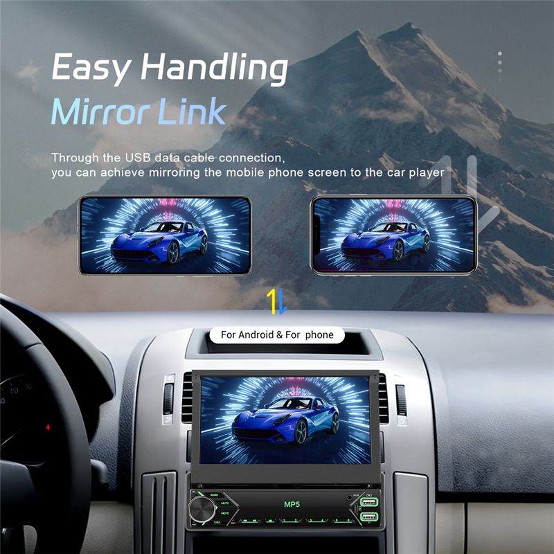1 Din Layar Sentuh Stereo Mobi - Car Radio 1 Din Flip Out Screen ulasan dan harga