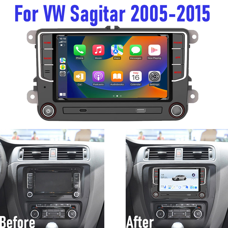 Stereo Mobil Android 7'' Untuk - Android Head Unit 6Gb 128Gb ulasan dan harga