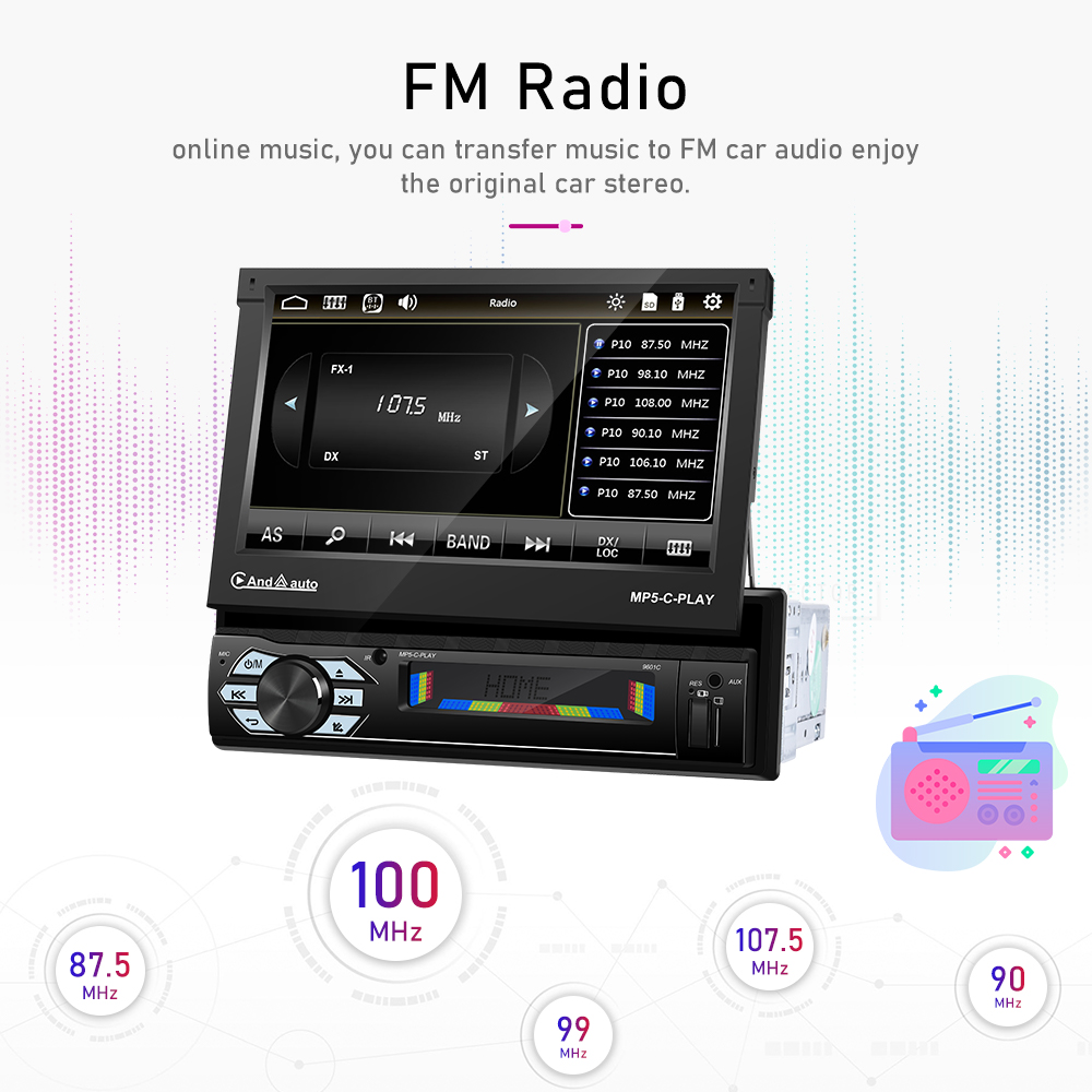 LeeKooLuu Stereo Mobil 1 Din R - Car Radio 1 Din Flip Out Screen ulasan dan harga