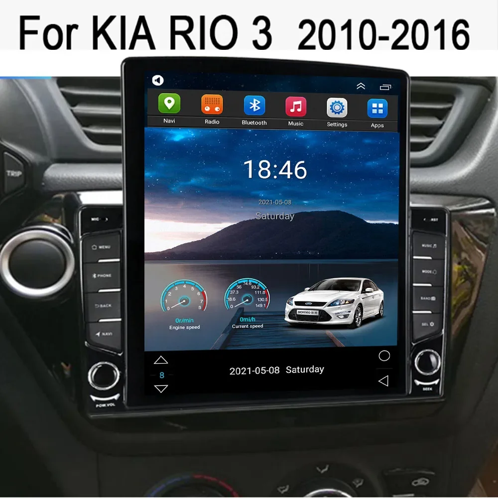Radio Mobil Android 14 2Din Ga - Tesla Style Screen Car Radio ulasan dan harga
