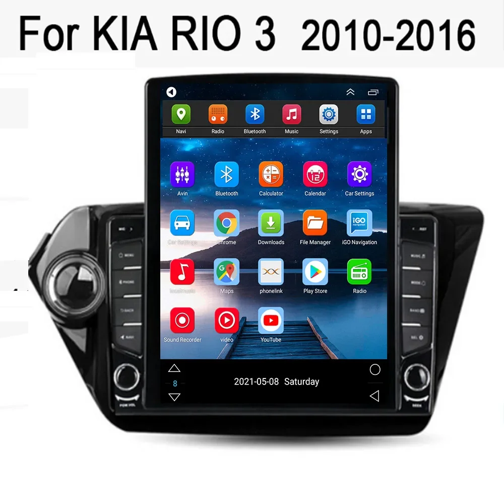 Radio Mobil Android 14 2Din Ga - Tesla Style Screen Car Radio ulasan dan harga
