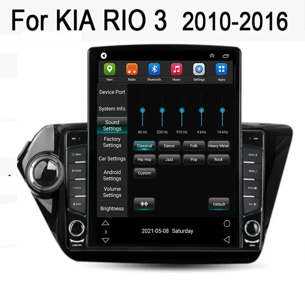 Radio Mobil Android 14 2Din Ga - Tesla Style Screen Car Radio ulasan dan harga