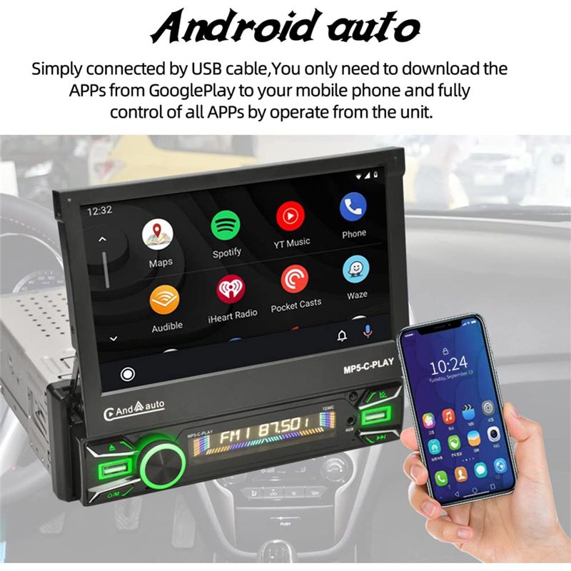 Jan.1Din Stereo Mobil Nirkabel - Car Radio 1 Din Flip Out Screen ulasan dan harga