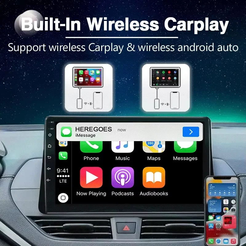QLED 1920*720 LTE Carplay Auto - Car Dvd Player Bluetooth Steering Wheel ulasan dan harga