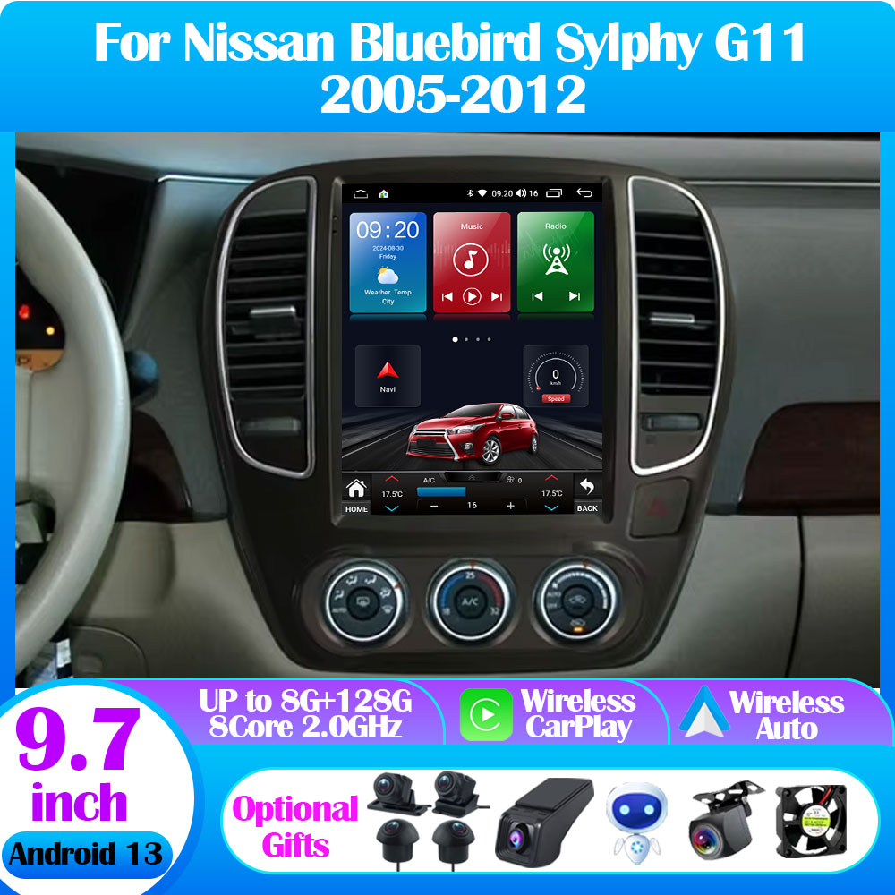 Untuk Nissan Bluebird Sylphy G - Tesla Style Screen Car Radio ulasan dan harga