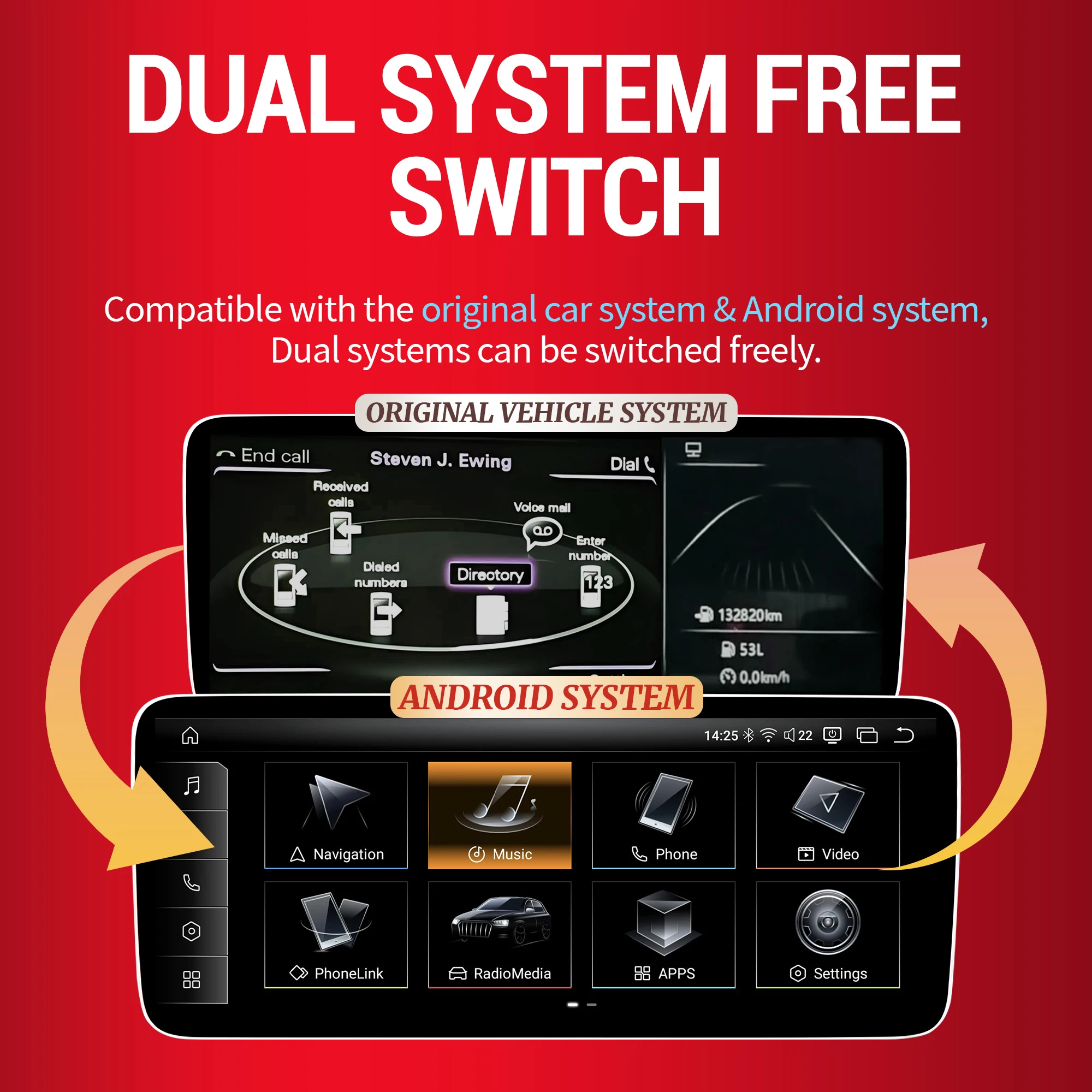 Radio Mobil Android 13 12.3 In - Android Auto Head Unit 12.3 Inch ulasan dan harga