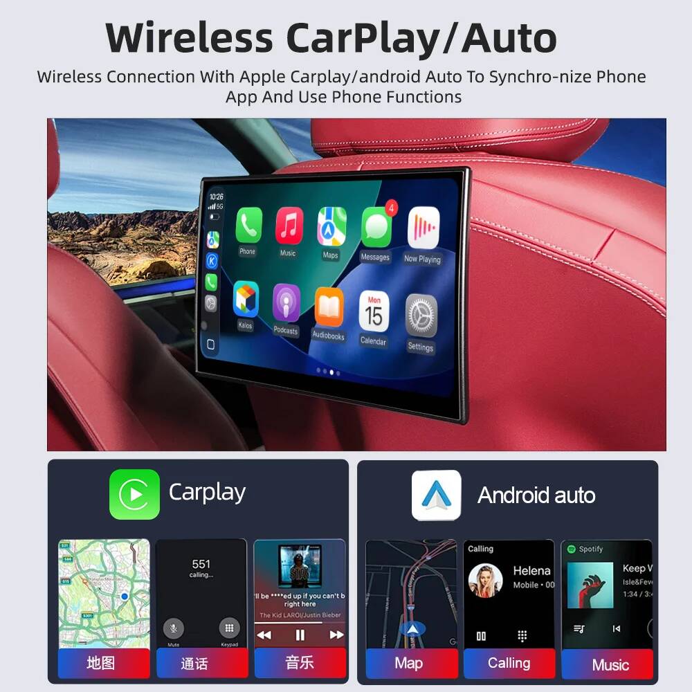 Android 14 Layar Lengkung Untu - Car Multimedia Rear Seat Entertainment ulasan dan harga