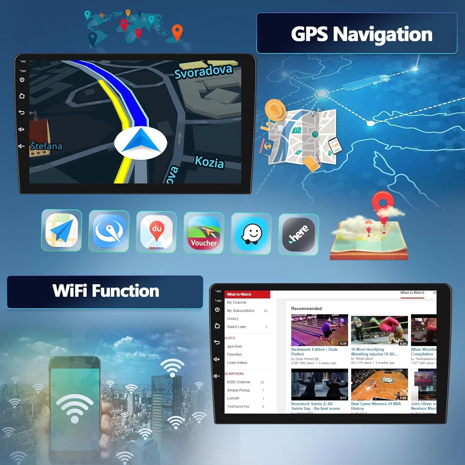 Radio Mobil Android 16 Carplay - Android Car Stereo 2 Din 8 Core ulasan dan harga