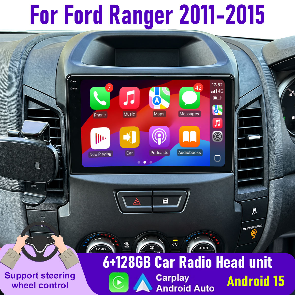 Radio Stereo Mobil Android 15. - Android Head Unit 6Gb 128Gb ulasan dan harga