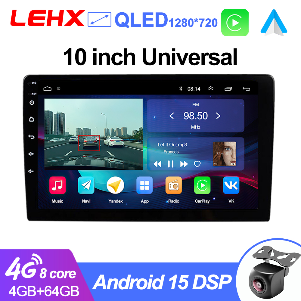LEHX 1 inci Wireless CarPlay 2 - Car Dvd Player Bluetooth Steering Wheel ulasan dan harga