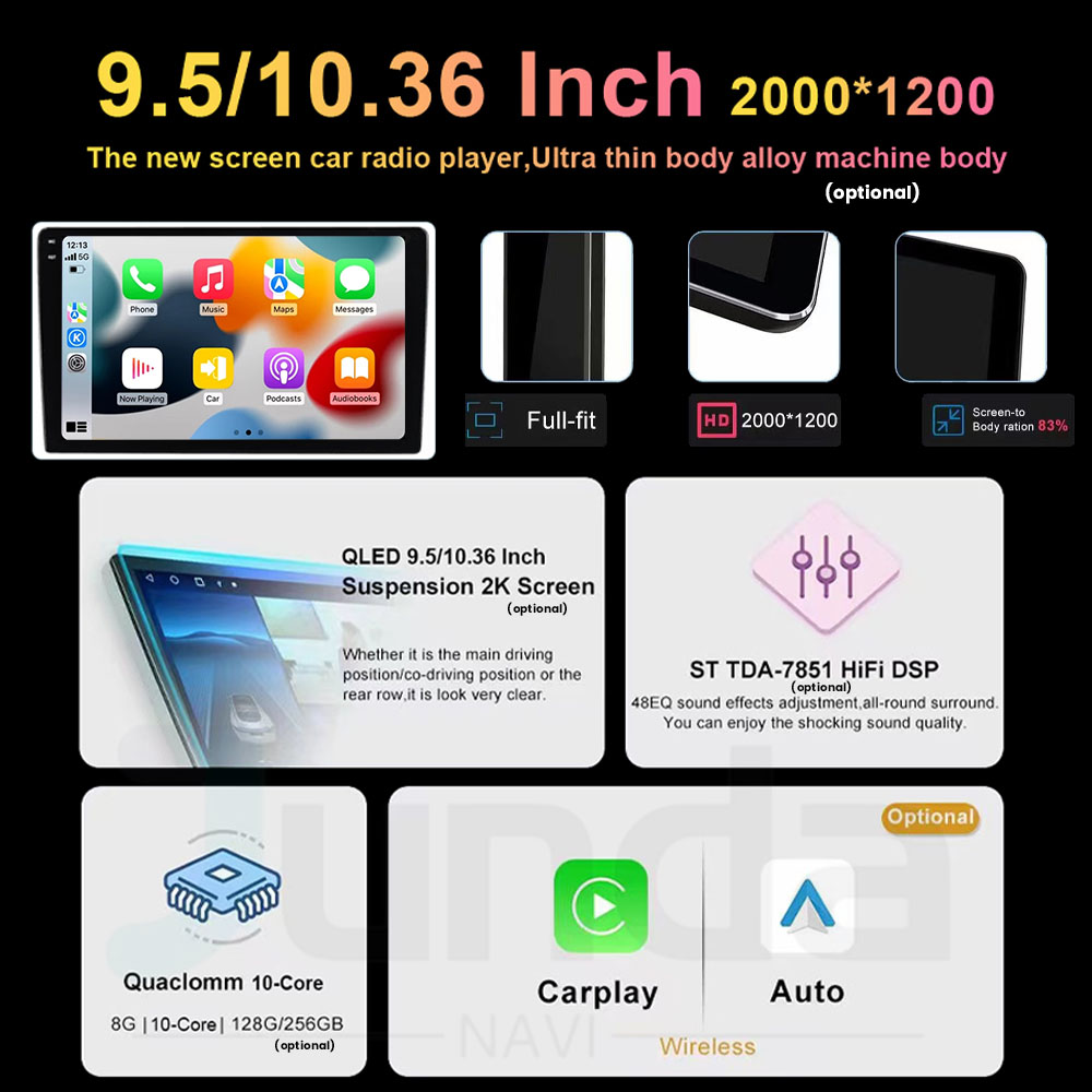 Android 16 2K QLED untuk Renau - Android Car Stereo 2 Din 8 Core ulasan dan harga