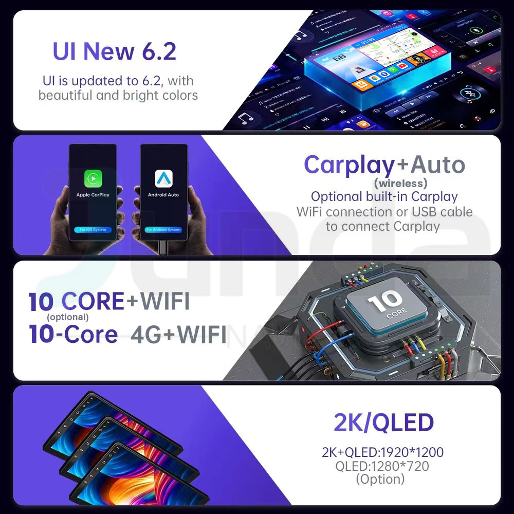 Android 16 2K QLED untuk Renau - Android Car Stereo 2 Din 8 Core ulasan dan harga